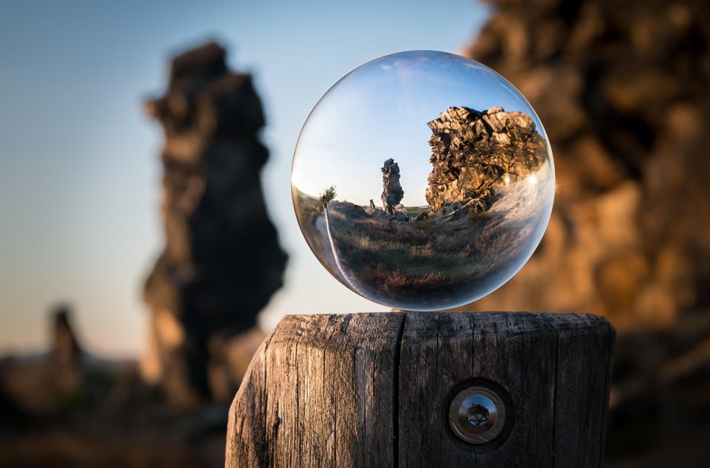 glass sphere, devil wall, creation, königstein, spherical image, rock, stone formation, sandstone rocks, sandstone, bullet, wedder live, focus, creation, focus, focus, focus, focus, focus